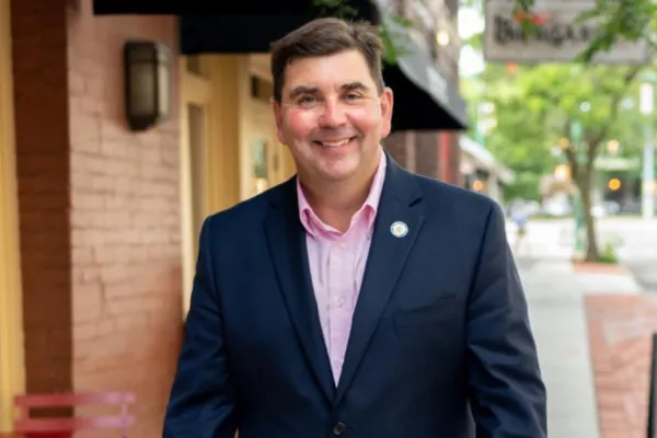 photo of John Mannion on sidewalk