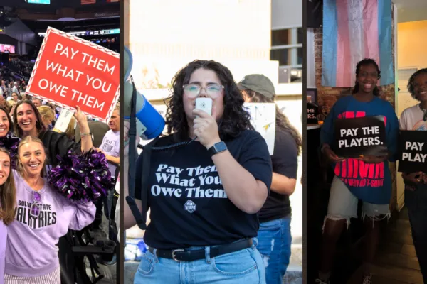 Collage of WNBPA supporters