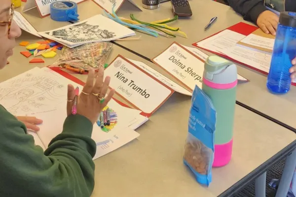 Candid photo of students in ULI classroom