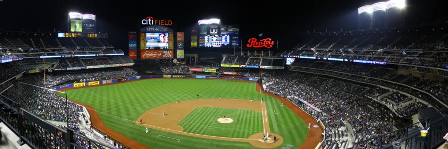 Citi Field at night during a game
