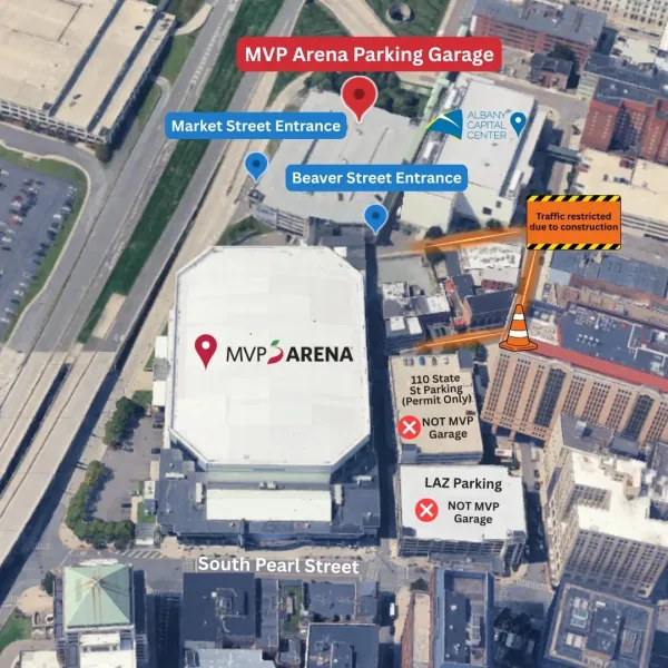 MVP Arena parking map